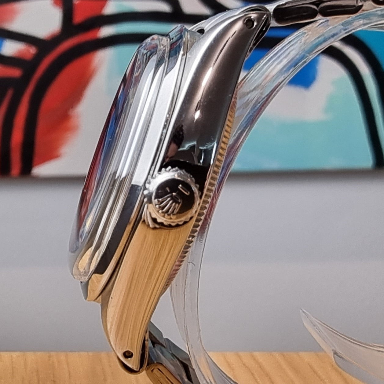 Rolex Air-King. Gold/champagne sunburst dial. Great condition.