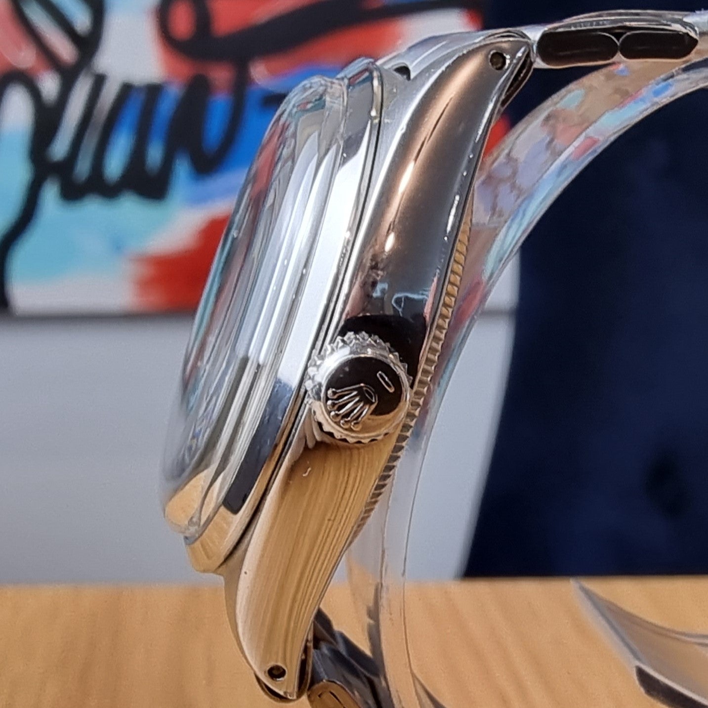 Rolex Air-King. Gold/champagne sunburst dial. Great condition.