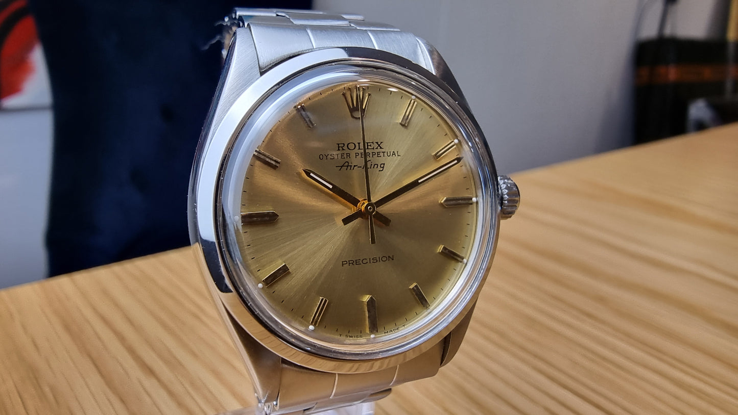 Rolex Air-King. Gold/champagne sunburst dial. Great condition.