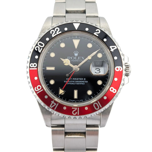 1996 (T Serial) Rolex GMT-Master II "Coke" 40MM Black Dial Oyster Bracelet (16710)