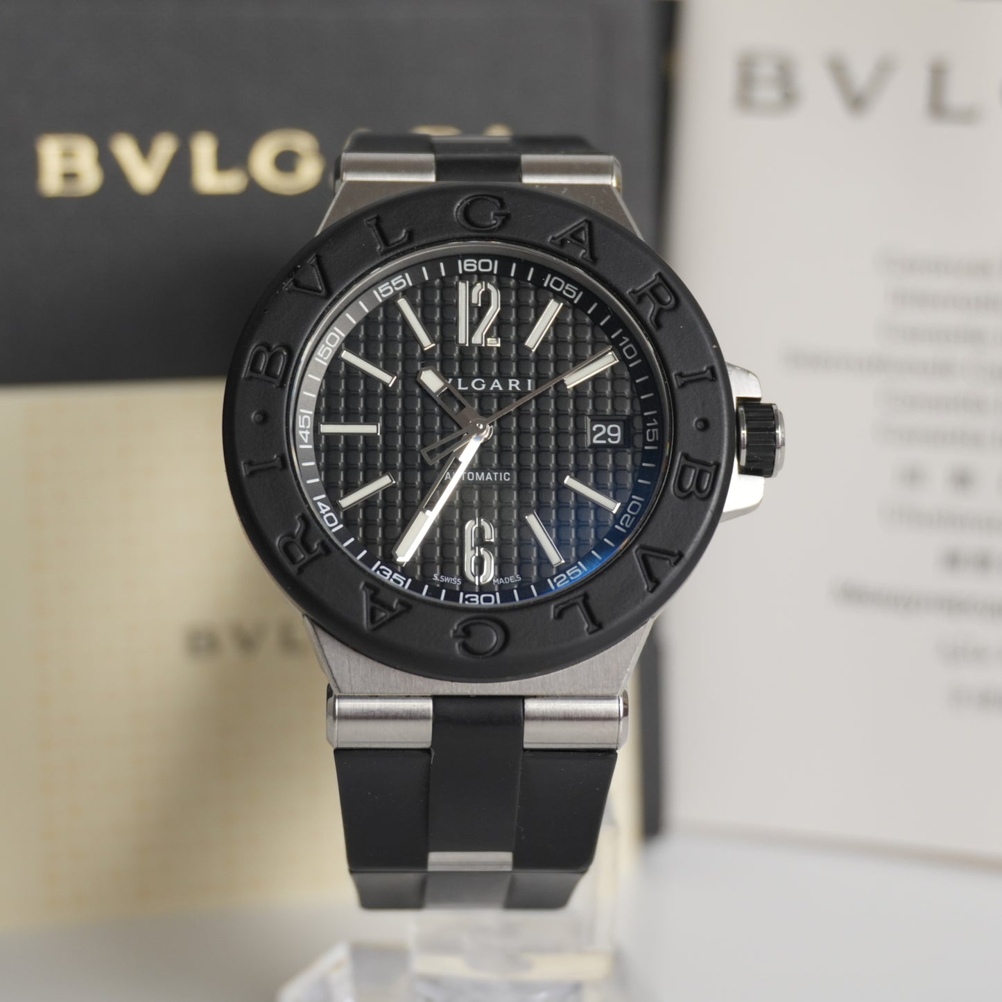 Bvlgari Diagono 40mm DG40SV . Full Set. Great condition.