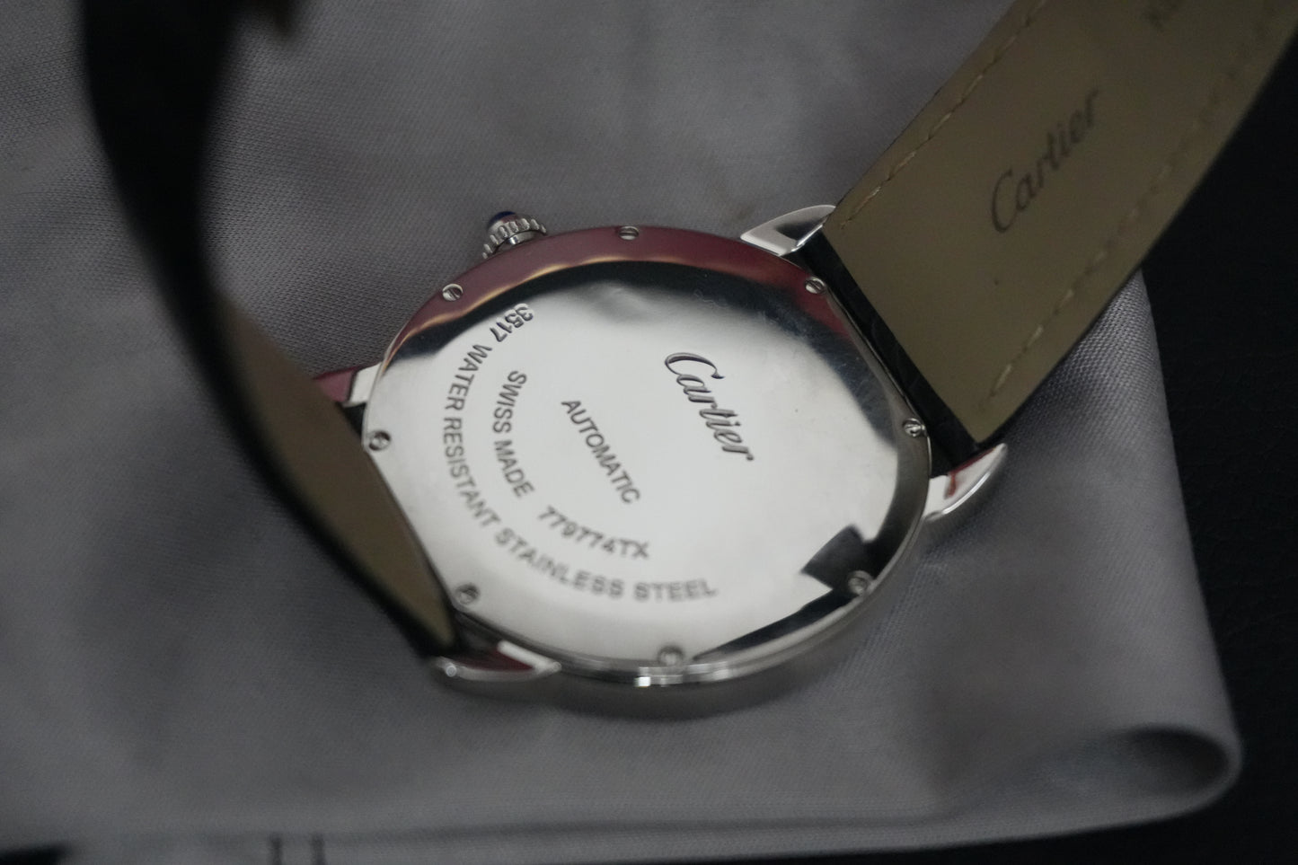 Cartier Ronde De Cartier Solo 42MM Silver Dial Leather Strap