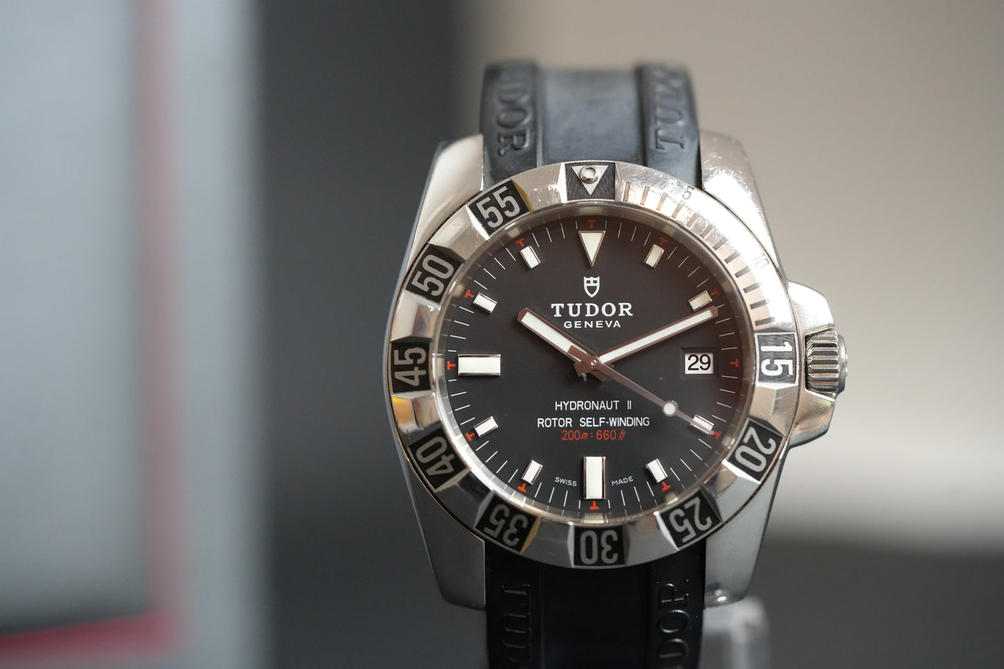 2008 Tudor Hydronaut II 41MM Black Dial Rubber Strap (20030)