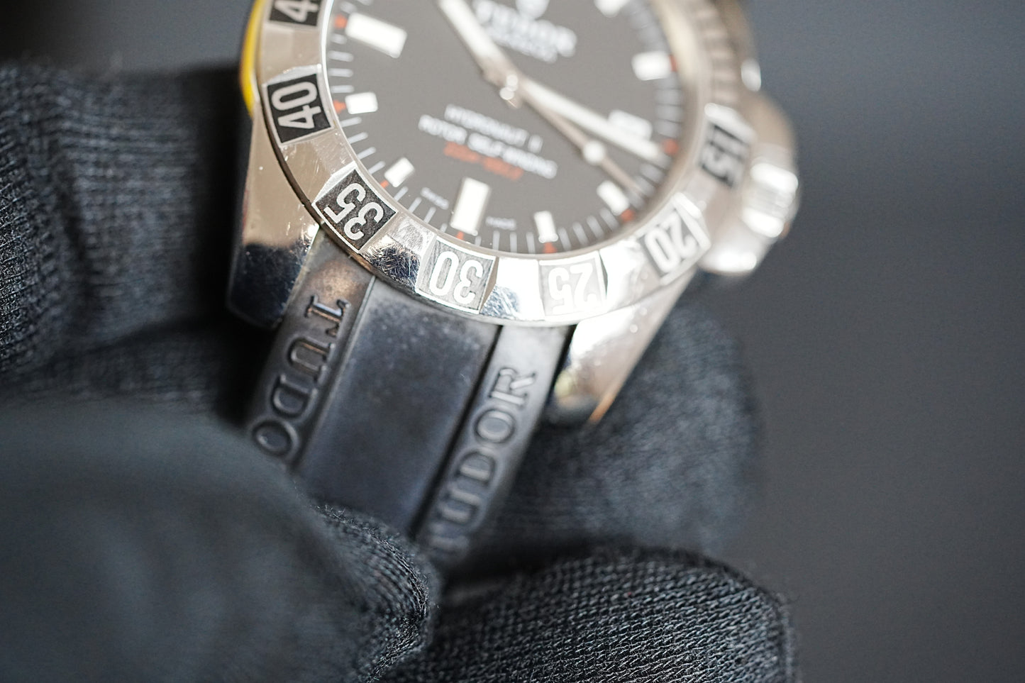 2008 Tudor Hydronaut II 41MM Black Dial Rubber Strap (20030)