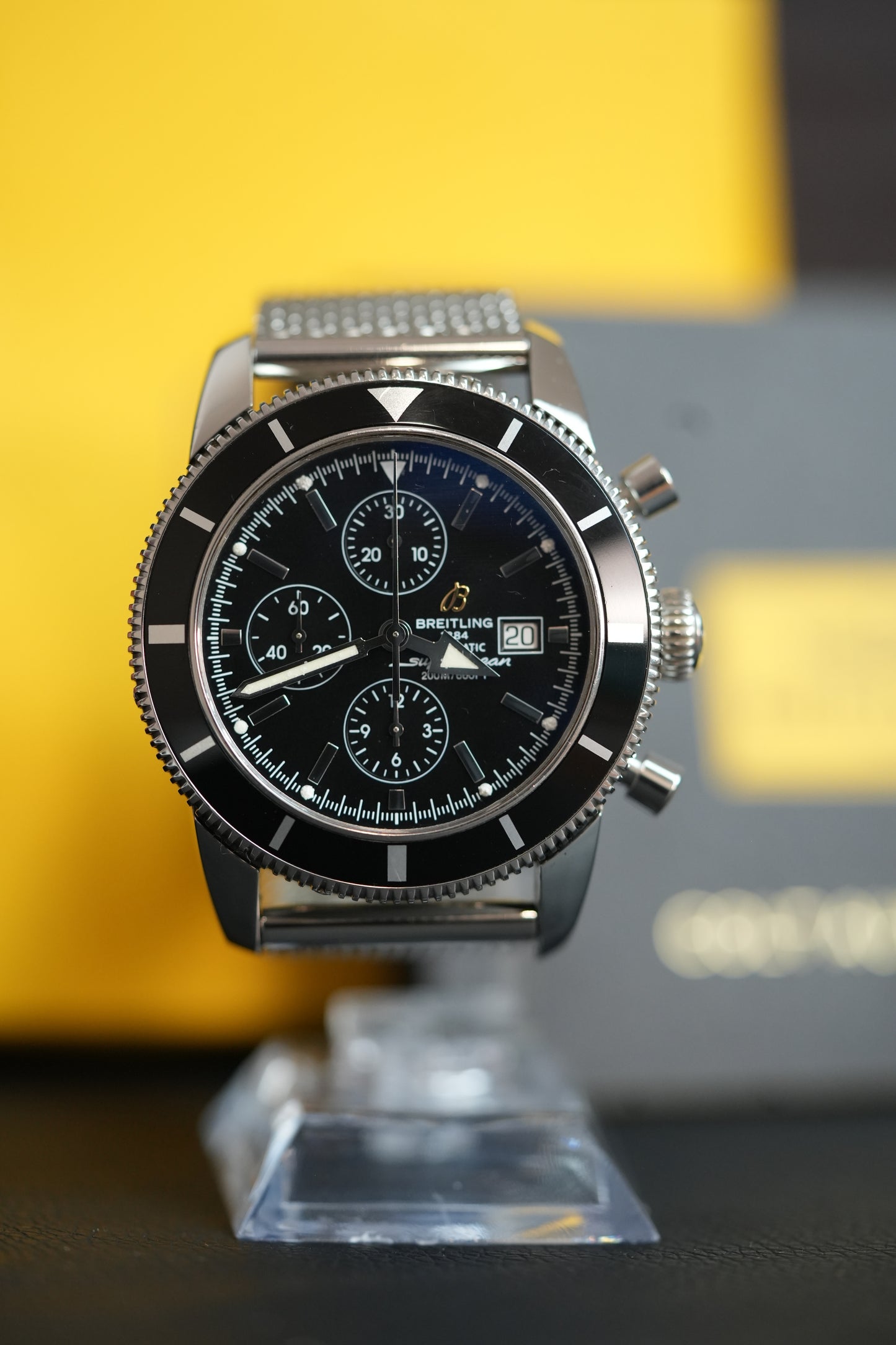 Breitling Superocean Heritage Chronograph 46MM Black Dial Steel Bracelet (A13320)