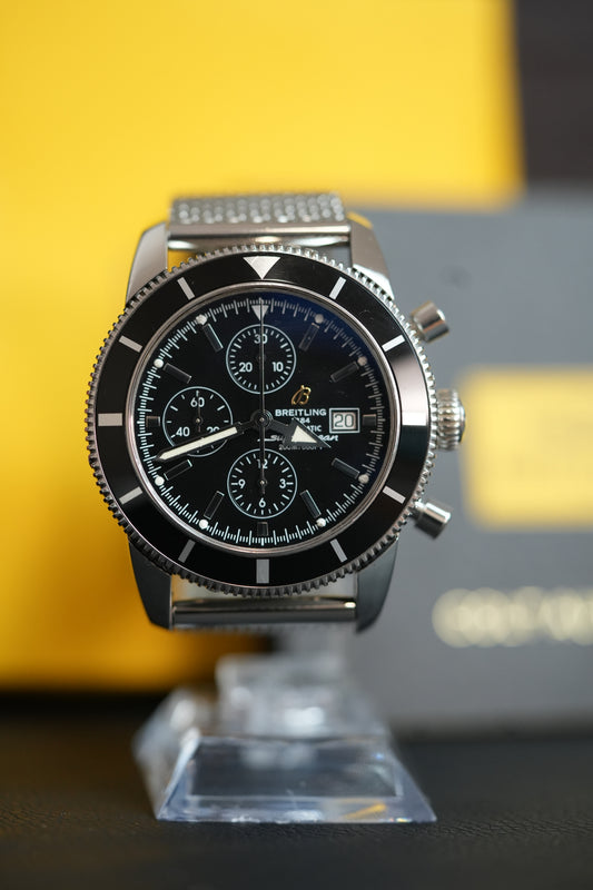 Breitling Superocean Heritage Chronograph 46MM Black Dial Steel Bracelet (A13320)