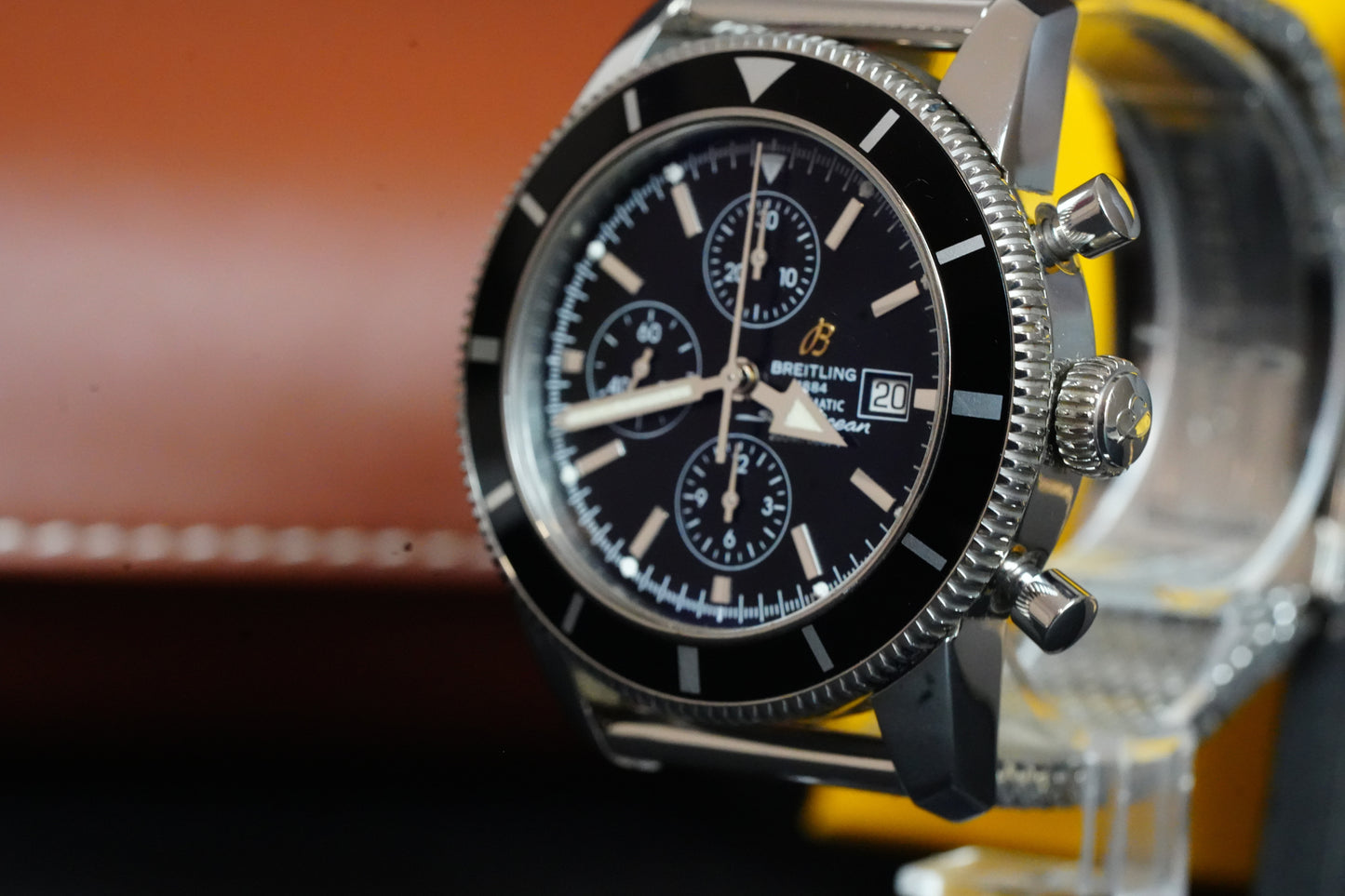 Breitling Superocean Heritage Chronograph 46MM Black Dial Steel Bracelet (A13320)