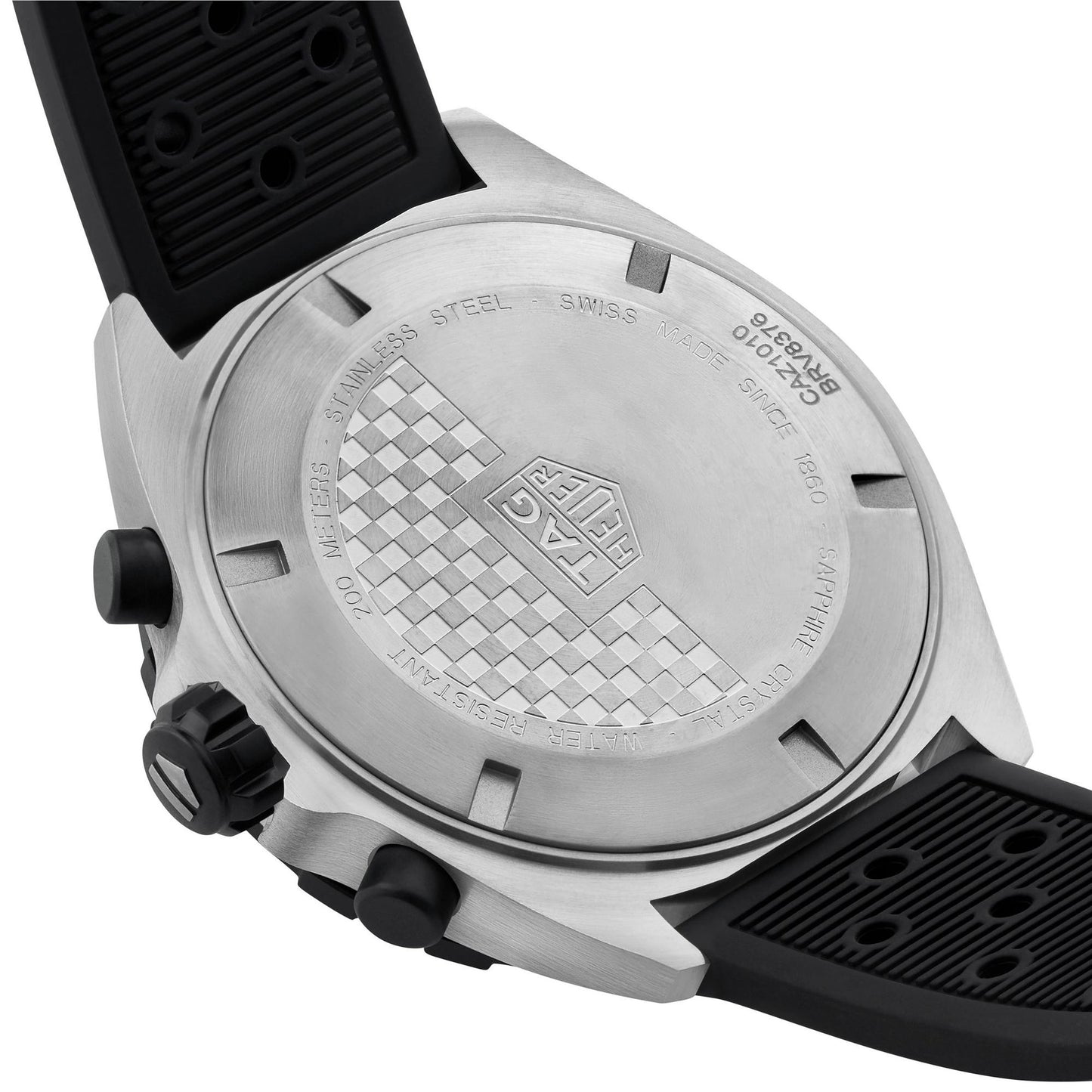Tag Heuer Formula 1 Quartz Chronograph 43mm Mens Watch Stainless Steel Case With Black Rubber Strap Black Dial 1