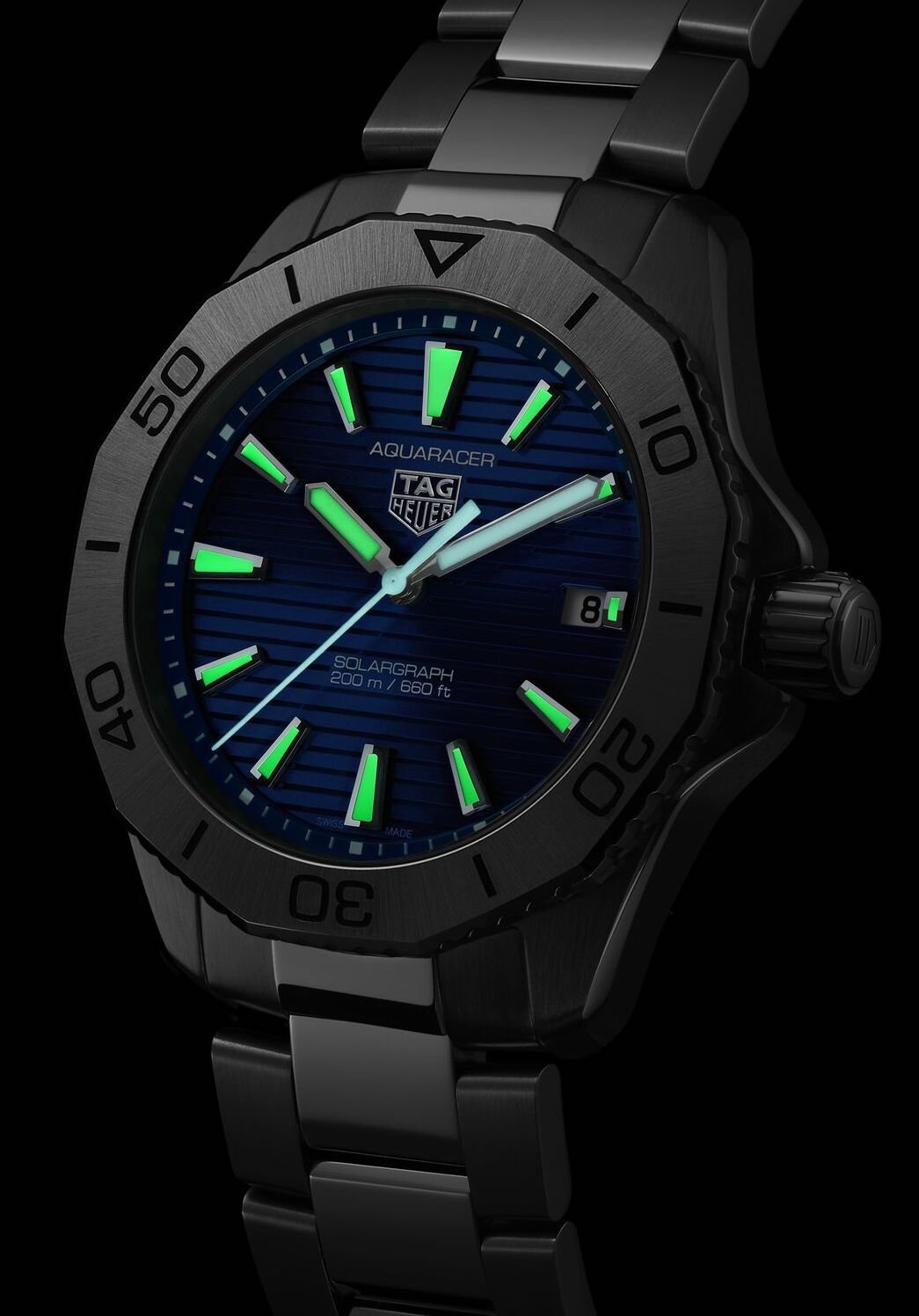 Tag Heuer Watch Aquaracer Professional 200 Solargraph Blue Wbp1113 Ba0000