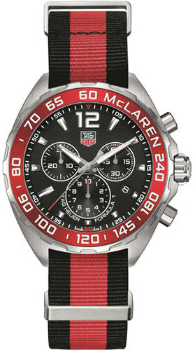 Tag Heuer Formula 1 Mclaren Limited Edition Quartz Chronograph Black Dial Two Tone Nato Strap Watch For Men Caz1112 Fc8188